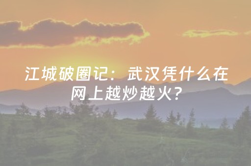 江城破圈记：武汉凭什么在网上越炒越火？