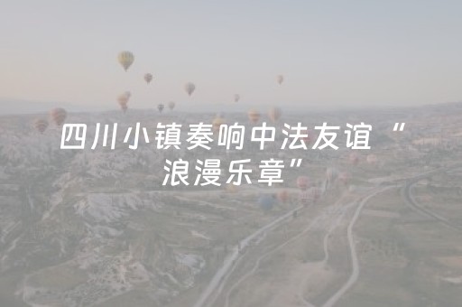 四川小镇奏响中法友谊“浪漫乐章”