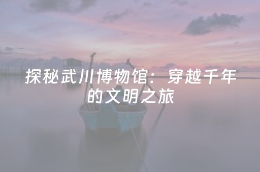 探秘武川博物馆：穿越千年的文明之旅
