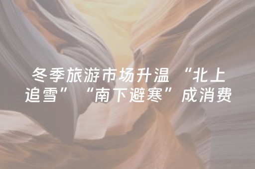 冬季旅游市场升温 “北上追雪”“南下避寒”成消费热潮