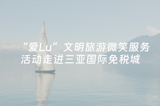 “爱Lu”文明旅游微笑服务活动走进三亚国际免税城