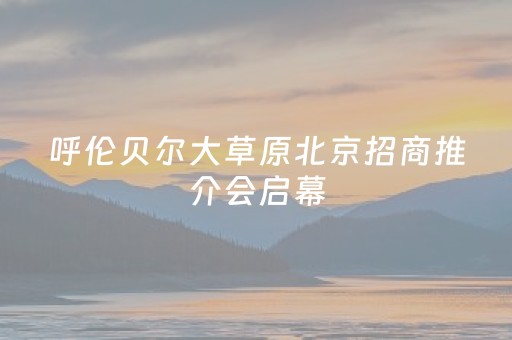 呼伦贝尔大草原北京招商推介会启幕