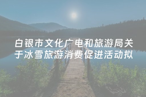 白银市文化广电和旅游局关于冰雪旅游消费促进活动拟支持企业的公示