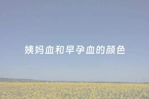 姨妈血和早孕血的颜色（姨妈血和早孕血的颜色还带有血块）