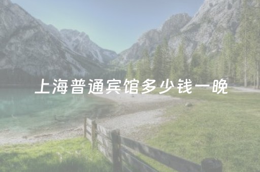 上海普通宾馆多少钱一晚（上海宾馆住一晚一般多少钱）