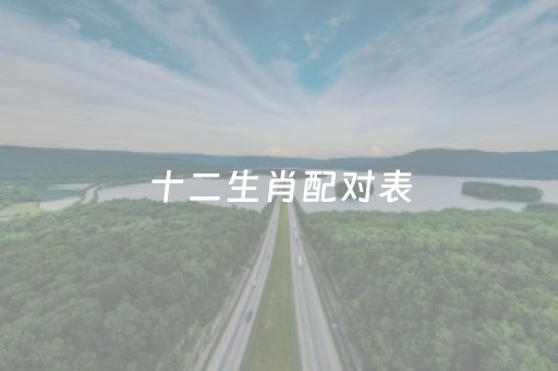十二生肖配对表（十二生肖配对表2023）