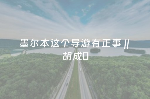 墨尔本这个导游有正事 || 胡成冮