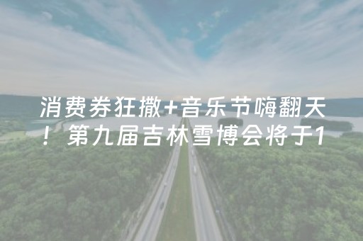 消费券狂撒+音乐节嗨翻天！第九届吉林雪博会将于12月18日启幕