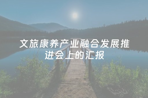 文旅康养产业融合发展推进会上的汇报（2700字）