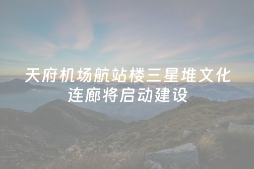 天府机场航站楼三星堆文化连廊将启动建设