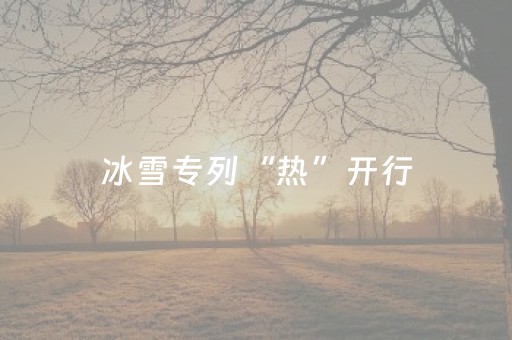 冰雪专列“热”开行，绘就北国兴边富民新图景