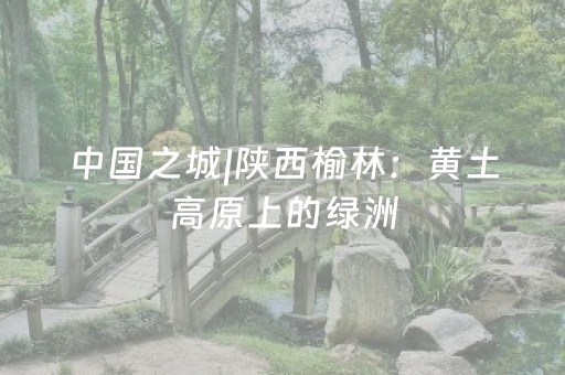 中国之城|陕西榆林：黄土高原上的绿洲