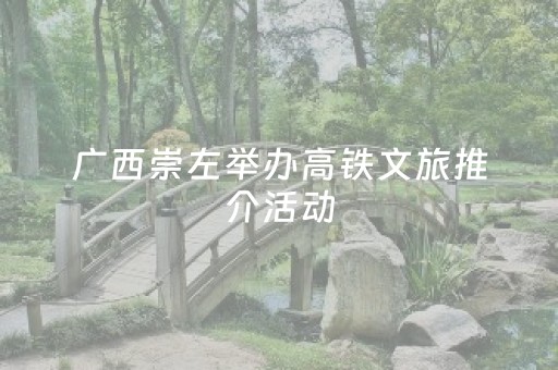 广西崇左举办高铁文旅推介活动