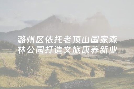 潞州区依托老顶山国家森林公园打造文旅康养新业态