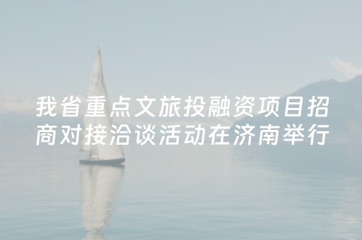 我省重点文旅投融资项目招商对接洽谈活动在济南举行