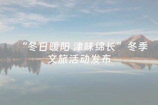 “冬日暖阳 津味绵长”冬季文旅活动发布