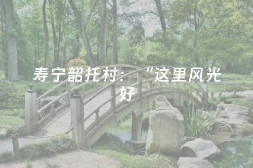 寿宁韶托村：“这里风光好，根本舍不得走”