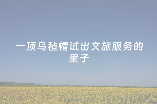 一顶乌毡帽试出文旅服务的里子