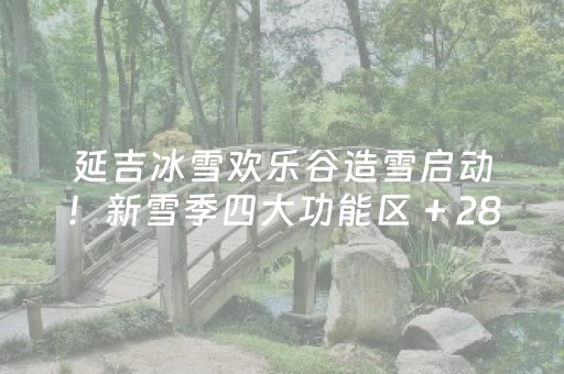 延吉冰雪欢乐谷造雪启动！新雪季四大功能区 + 280 万消费券，元旦邀你赴冰雪之约～