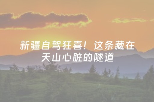 新疆自驾狂喜！这条藏在天山心脏的隧道，把旅途熬成了视觉交响乐