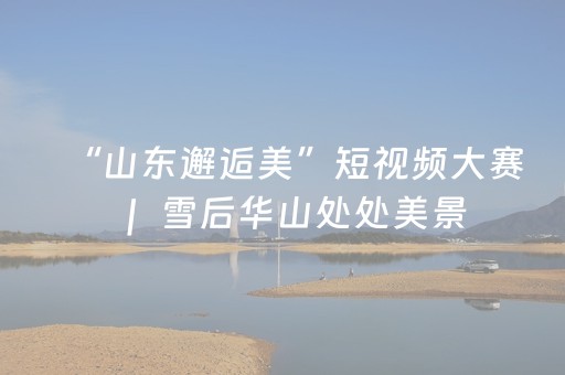 “山东邂逅美”短视频大赛｜ 雪后华山处处美景