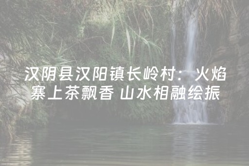 汉阴县汉阳镇长岭村：火焰寨上茶飘香 山水相融绘振兴