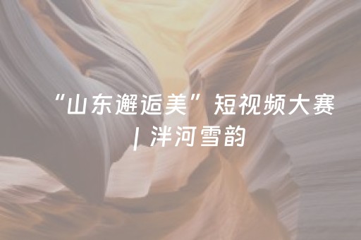 “山东邂逅美”短视频大赛｜泮河雪韵，一城风华