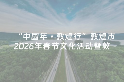 “中国年•敦煌行”敦煌市2026年春节文化活动暨敦煌灯会发布会举行