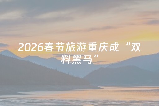 2026春节旅游重庆成“双料黑马”