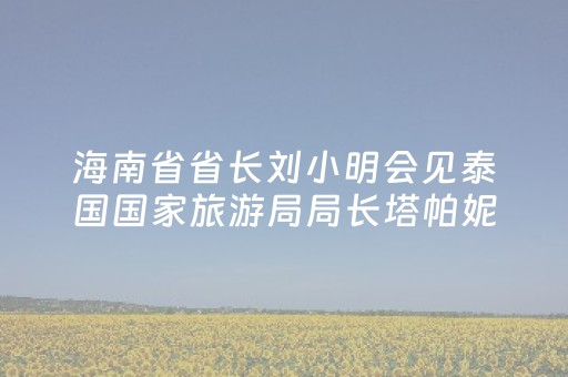 海南省省长刘小明会见泰国国家旅游局局长塔帕妮