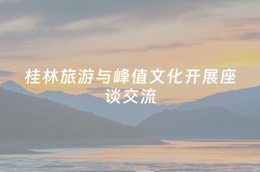桂林旅游与峰值文化开展座谈交流