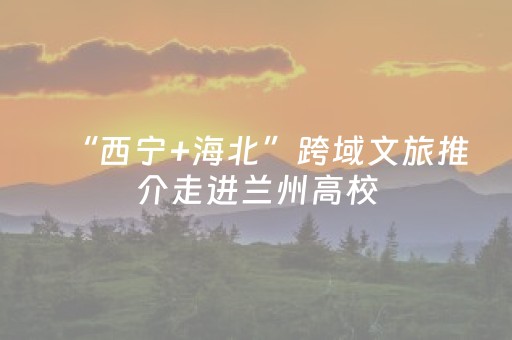 “西宁+海北”跨域文旅推介走进兰州高校