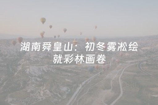 湖南舜皇山：初冬雾凇绘就彩林画卷