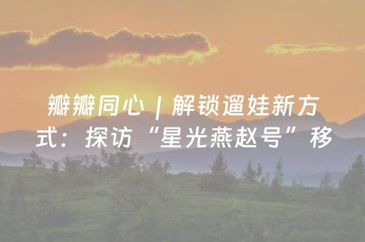 瓣瓣同心｜解锁遛娃新方式：探访“星光燕赵号”移动乐园