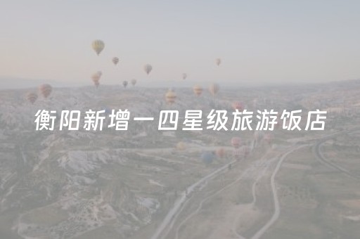 衡阳新增一四星级旅游饭店