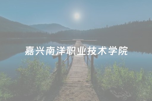 嘉兴南洋职业技术学院（嘉兴南洋职业技术学院官网）