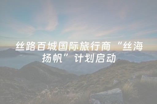 丝路百城国际旅行商“丝海扬帆”计划启动