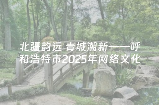 北疆韵远 青城潮新——呼和浩特市2025年网络文化节全景回顾