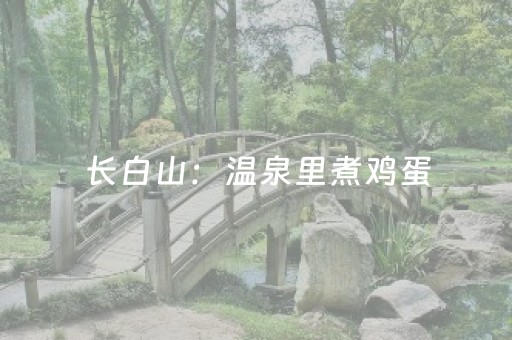 长白山：温泉里煮鸡蛋