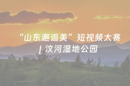 “山东邂逅美”短视频大赛｜汶河湿地公园