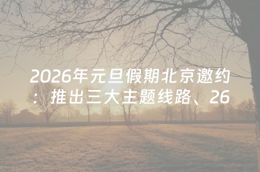 2026年元旦假期北京邀约：推出三大主题线路、26家博物馆上线跨年活动