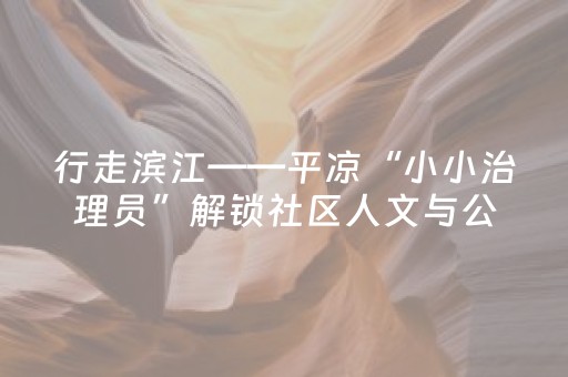 行走滨江——平凉“小小治理员”解锁社区人文与公共空间密码