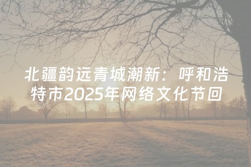 北疆韵远青城潮新：呼和浩特市2025年网络文化节回顾记