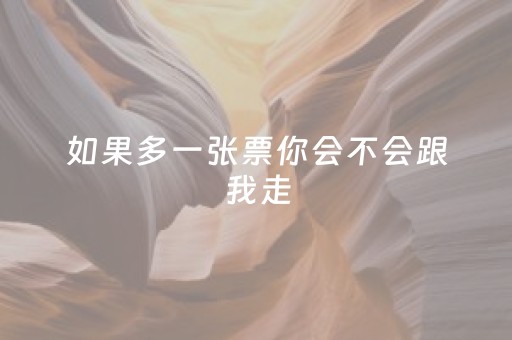 如果多一张票你会不会跟我走