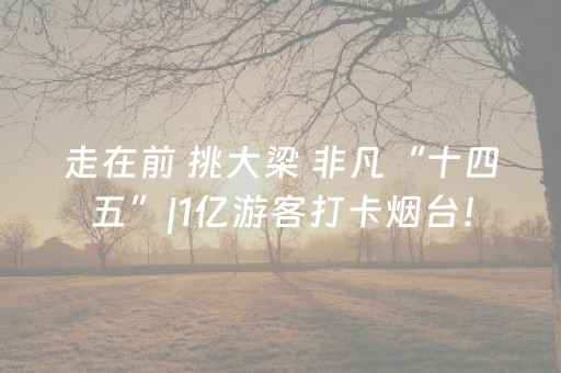 走在前 挑大梁 非凡“十四五”|1亿游客打卡烟台！