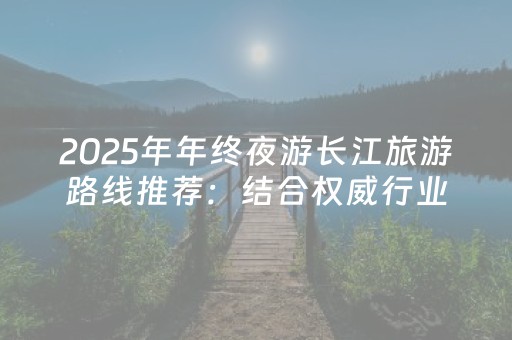 2025年年终夜游长江旅游路线推荐：结合权威行业报告与真实反馈