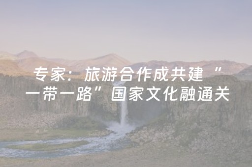 专家：旅游合作成共建“一带一路”国家文化融通关键纽带