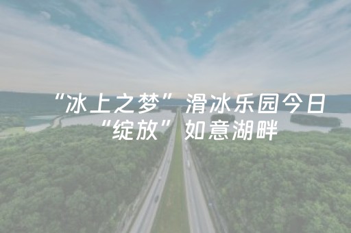 “冰上之梦”滑冰乐园今日“绽放”如意湖畔