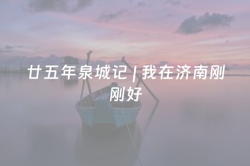 廿五年泉城记 | 我在济南刚刚好