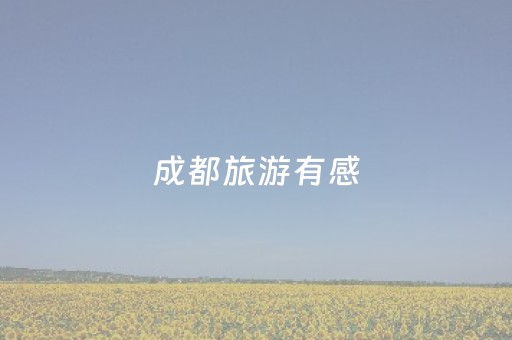 成都旅游有感